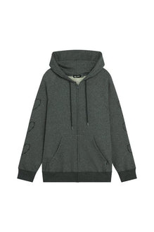 Heart Sleeve Zip-Up Hoodie - Not So Ape