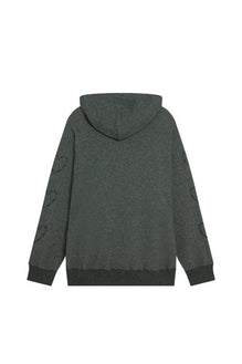 Heart Sleeve Zip-Up Hoodie - Not So Ape