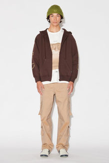 Heart Sleeve Zip-Up Hoodie - Not So Ape