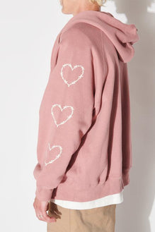 Heart Sleeve Zip-Up Hoodie - Not So Ape