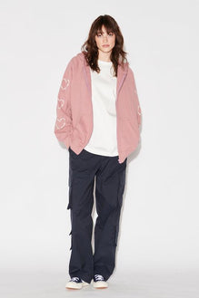Heart Sleeve Zip-Up Hoodie - Not So Ape
