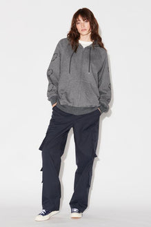 Heart Sleeve Zip-Up Hoodie - Not So Ape