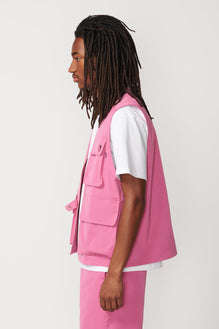 Pink utility cheap vest
